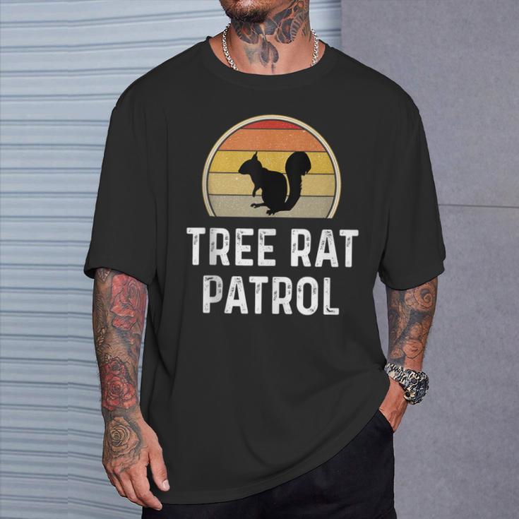 Tree Rat Patrol Squirrel Hunter Hunting T-Shirt Gifts for Him