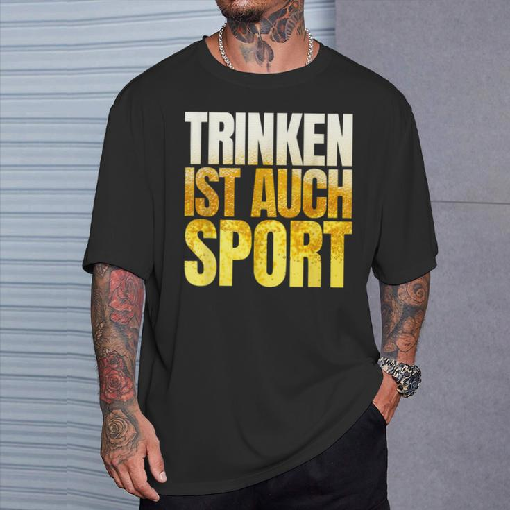 Trinken Ist Auch Sport Après Ski Fun Malle Party Lorenz T-Shirt Geschenke für Ihn