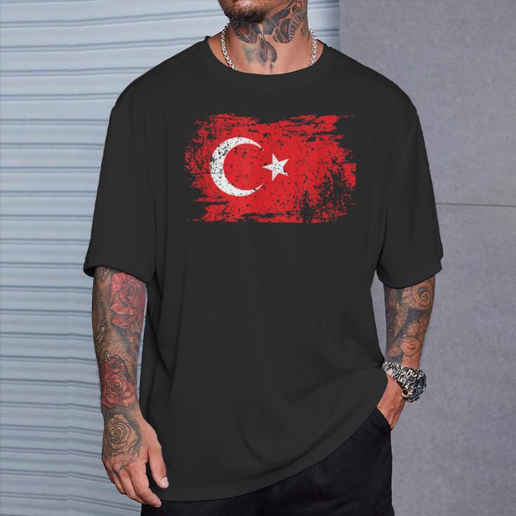 Türkei Flagge Turkey Türkisch Türkische Land Anatolien Türke T-Shirt Geschenke für Ihn