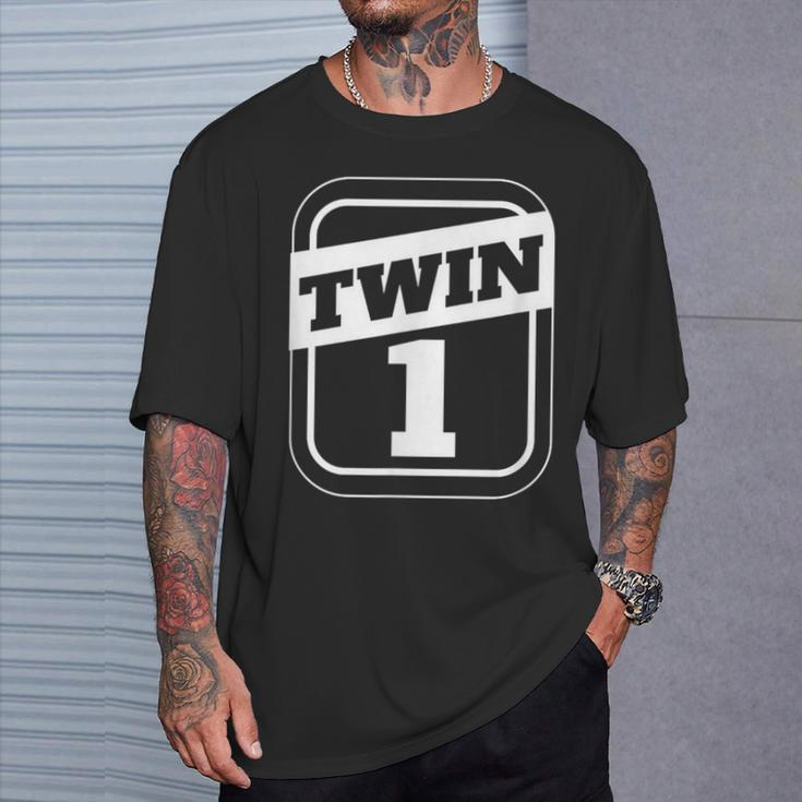 Twin 1 Twin 2 Twins Boys Twins Girls Matching T-Shirt Gifts for Him