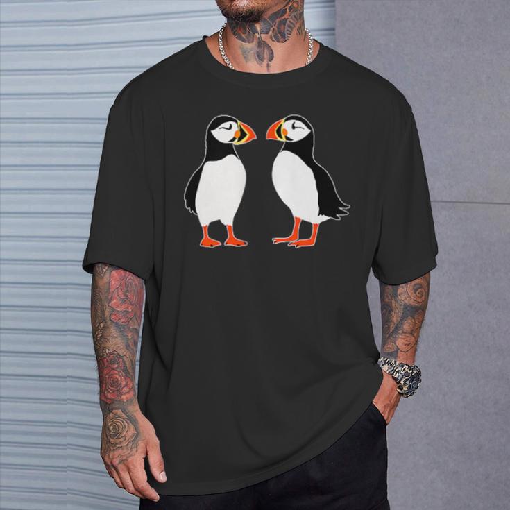 Two Cute Puffin T-Shirt Geschenke für Ihn