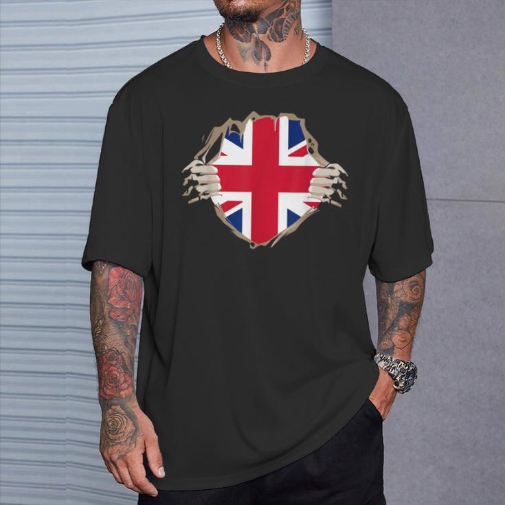 Uk England Flag English Hero Costume T-Shirt Geschenke für Ihn