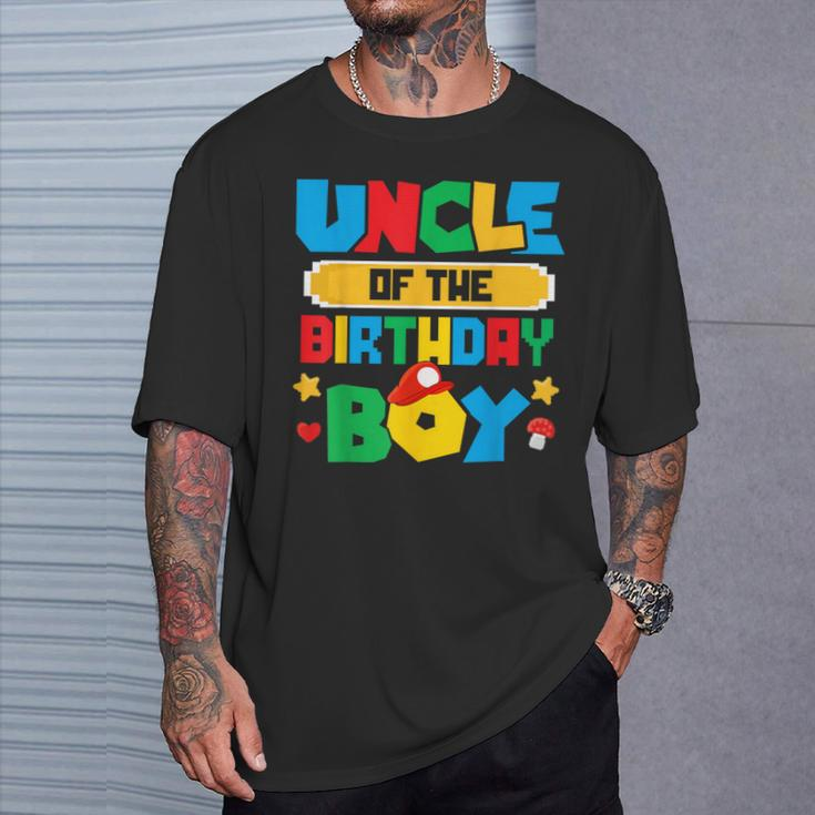 Uncle Of The Birthday Boy Game Gaming Family Matching T-Shirt Gifts for Him