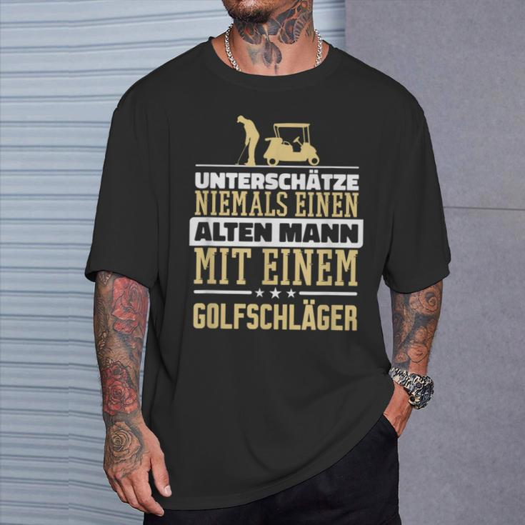 Underschatz Nie Einen Alten Mann Golf Club T-Shirt Geschenke für Ihn