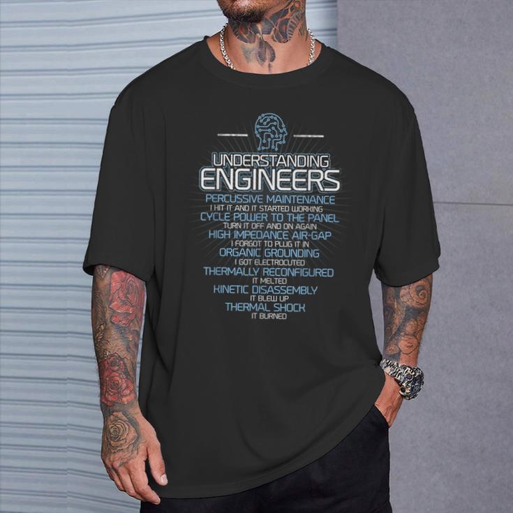 Understanding Engineers Engineer Engineering Science Math T-Shirt Gifts for Him