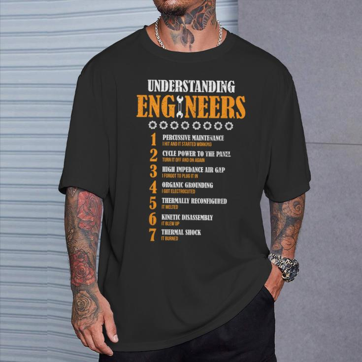 Understanding Engineers Lists Distressed Engineer T-Shirt Gifts for Him