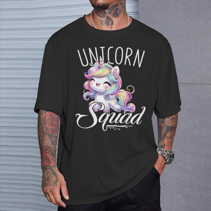 Unicorn Squad Birthday Party Cute Unicorn T-Shirt Gifts for Him