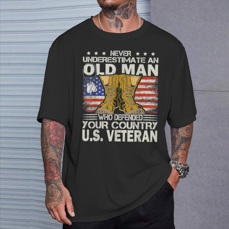 Us Veteran Veterans Day Us Patriot T-Shirt Gifts for Him