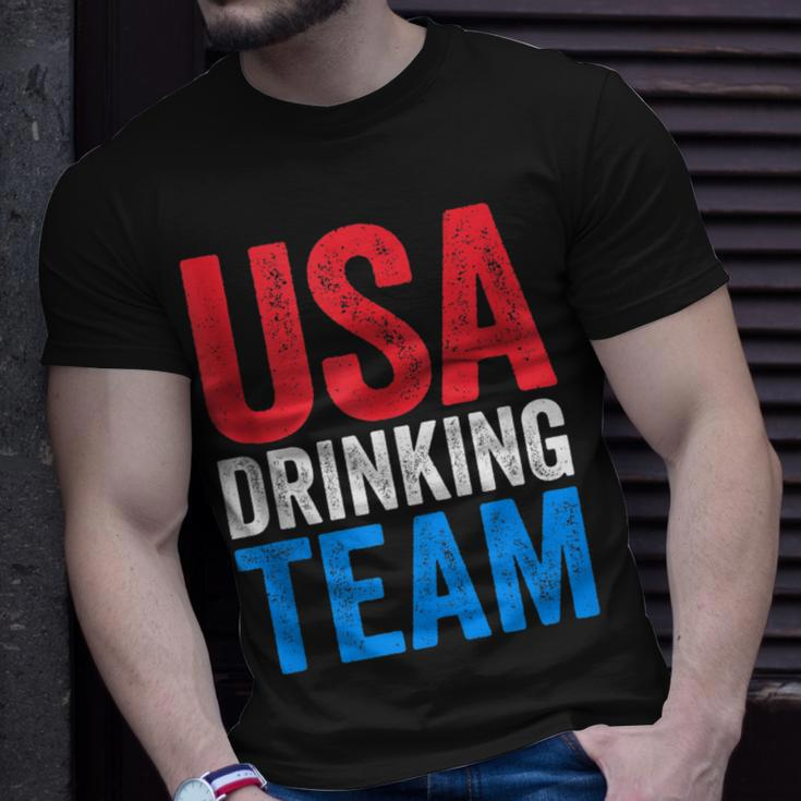 Usa Drinking Team Fourth Of July T-Shirt Gifts for Him
