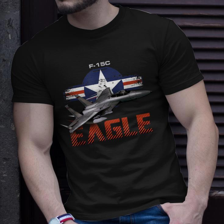 Usa Military Warbird F15 Eagle Military Airplane T-Shirt Gifts for Him