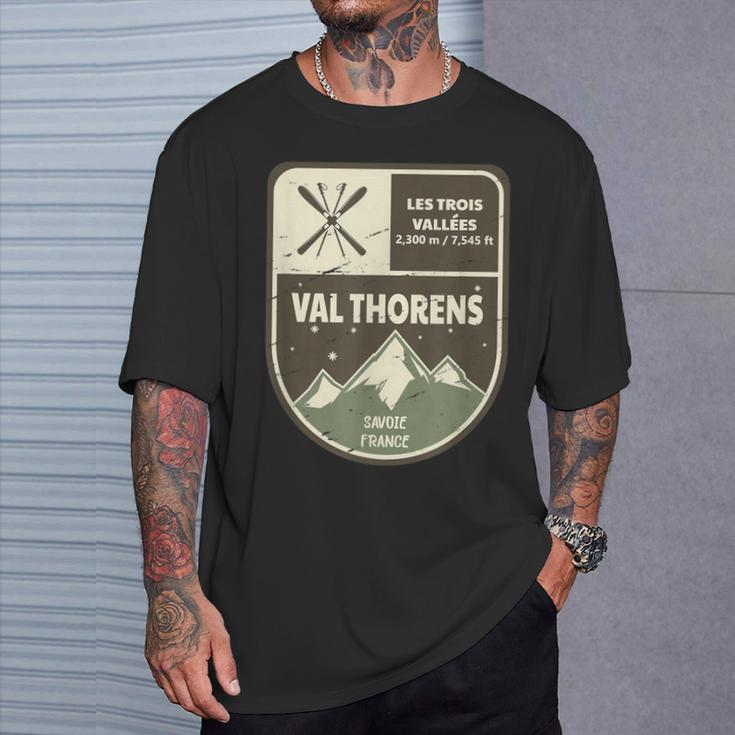 Val Thorens Les Trois Vallées Savoie France Vintage T-Shirt Geschenke für Ihn