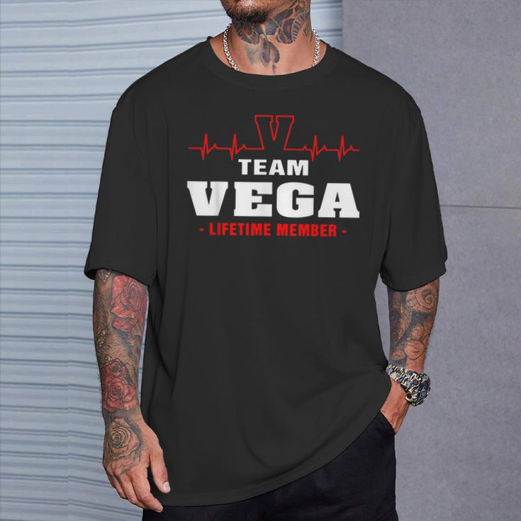 Vega Surname Family Last Name Team Vega Lifetime Member T-Shirt Gifts for Him