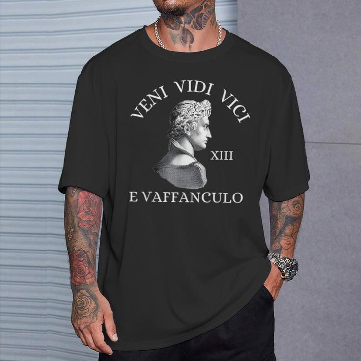 Veni Vidi Vici Xiii E Vaffanculo Black T-Shirt Geschenke für Ihn