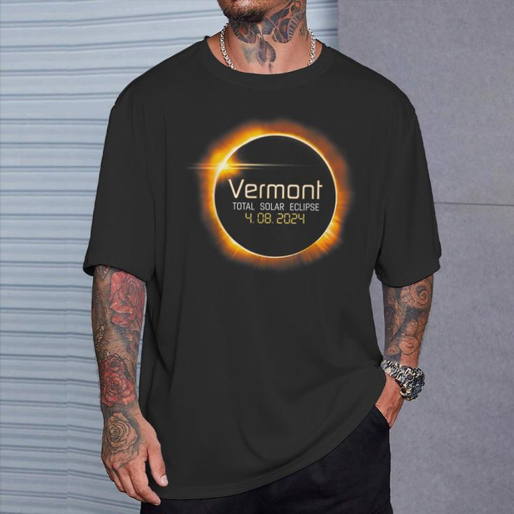 Vermont Totality Total Solar Eclipse April 8 2024 T-Shirt Gifts for Him