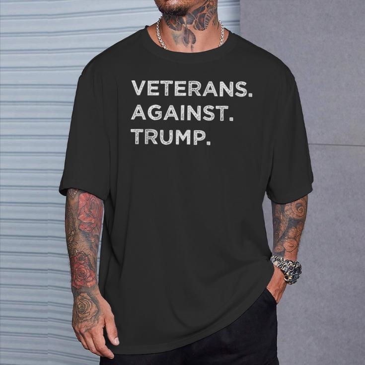 Veterans Against Trump Anti Donald Trump Impeach Trump T-Shirt Gifts for Him