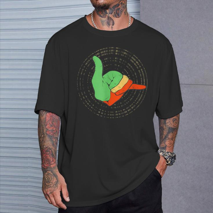 Vibrations Rasta Reggae Shaka Hawaiian T-Shirt Gifts for Him