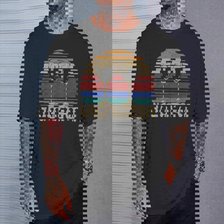 Vigneron Verre De Vin Rouge Retro Humour Apéro Homme Cadeau T