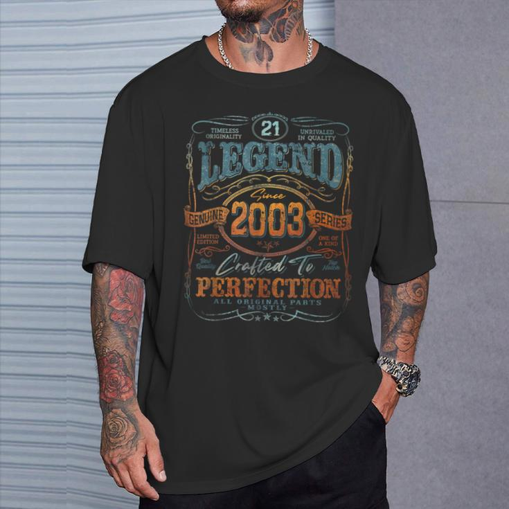 Vintage 2003 Limited Edition 21 Year Old 21St Birthday T-Shirt Gifts for Him