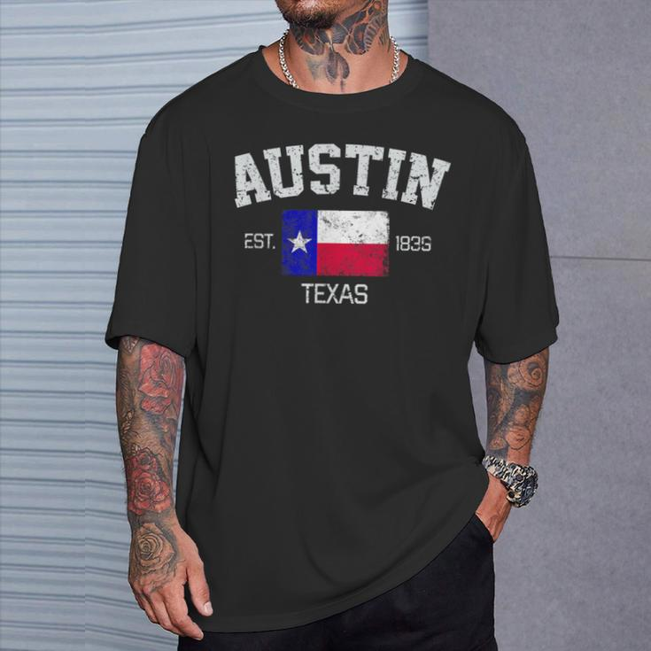 Vintage Austin Texas Est 1839 Souvenir T-Shirt Gifts for Him