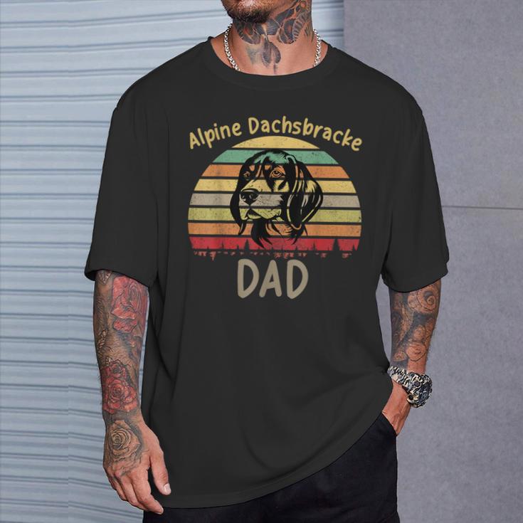 Vintage Dackel Papa Hundeliebhaber Dackelater Hund Besitzer T-Shirt Geschenke für Ihn