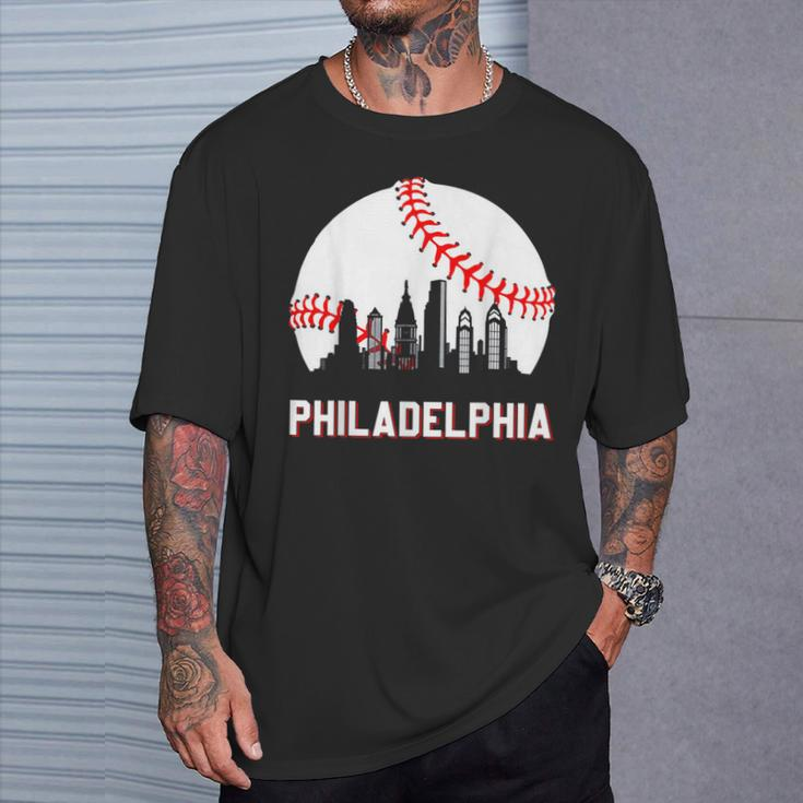 Vintage Distressed Philly Baseball Lovers T-Shirt Gifts for Him