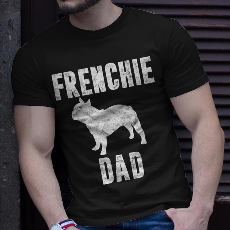 Vintage French Bulldog Dad Dog Daddy Frenchie Father T-Shirt Gifts for Him