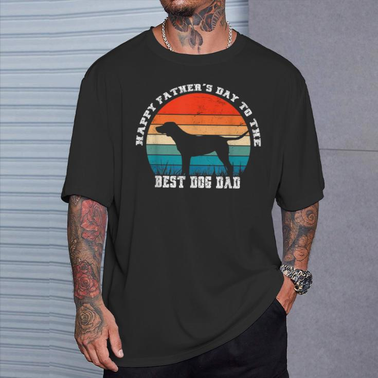 Vintage Happy Father’S Day To The Best Dog Dad T-Shirt Gifts for Him