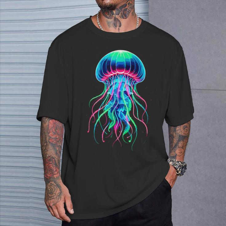 Vintage Jellyfish Scuba Diving Jellyfish Beach Jelly Fish T-Shirt Gifts for Him