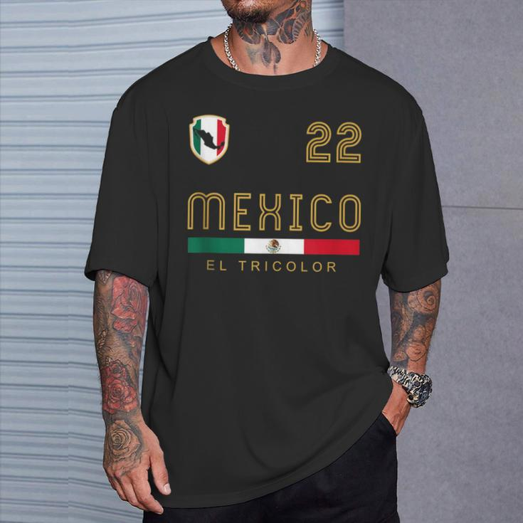 Vintage Mexico Jersey Futbol Soccer Flag Fan T-Shirt Gifts for Him