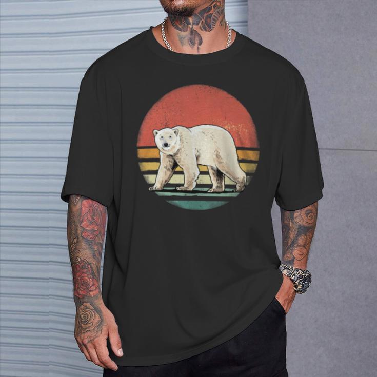 Vintage Polar Bear Retro Arctic Animal Bear Lover T-Shirt Gifts for Him