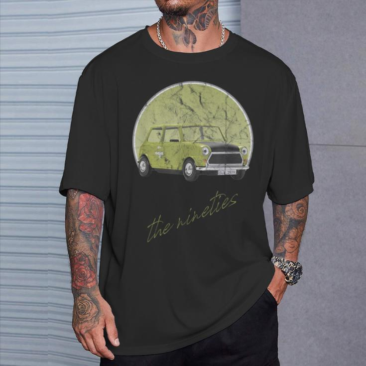 Vintage Retro 90S Mini Yellow Car Distressed Graphic T-Shirt Gifts for Him
