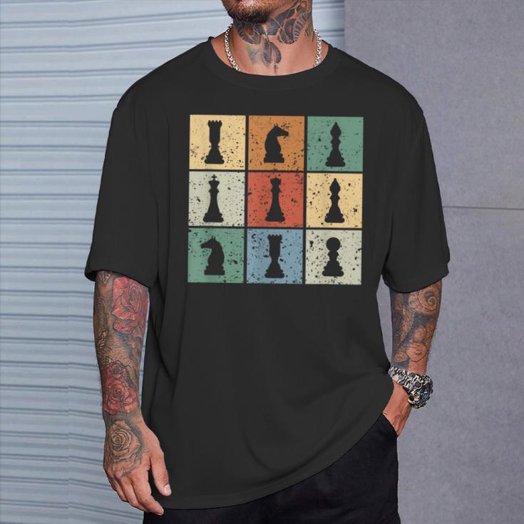 Vintage Retro Del Club De Ajedrez Para Los Amantes Camiseta unisex Regalos para él