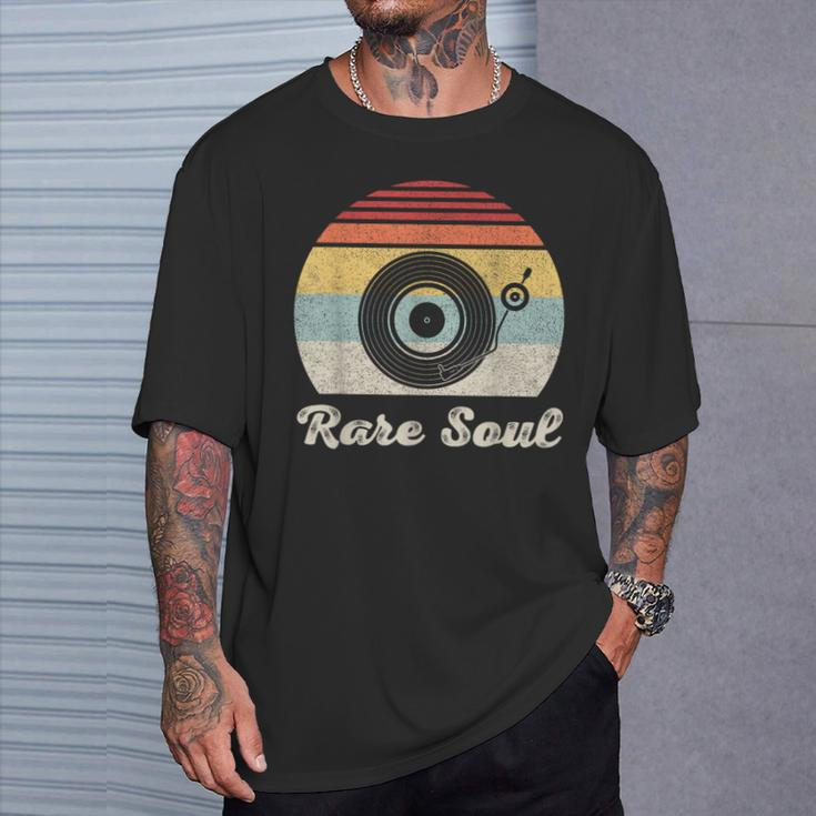 Vintage Retro Rare Soul Dj Turntable Music Old School T-Shirt Gifts for Him