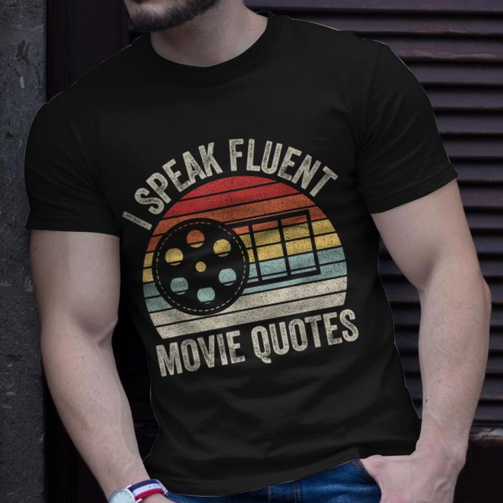 Vintage Retro I Speak Fluent Movie Quotes Movie Lover T-Shirt Gifts for Him
