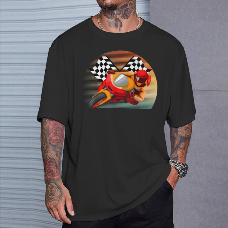 Vintage Retro Style Motorbike Moto Gp Sport Racing Fan T-Shirt Gifts for Him