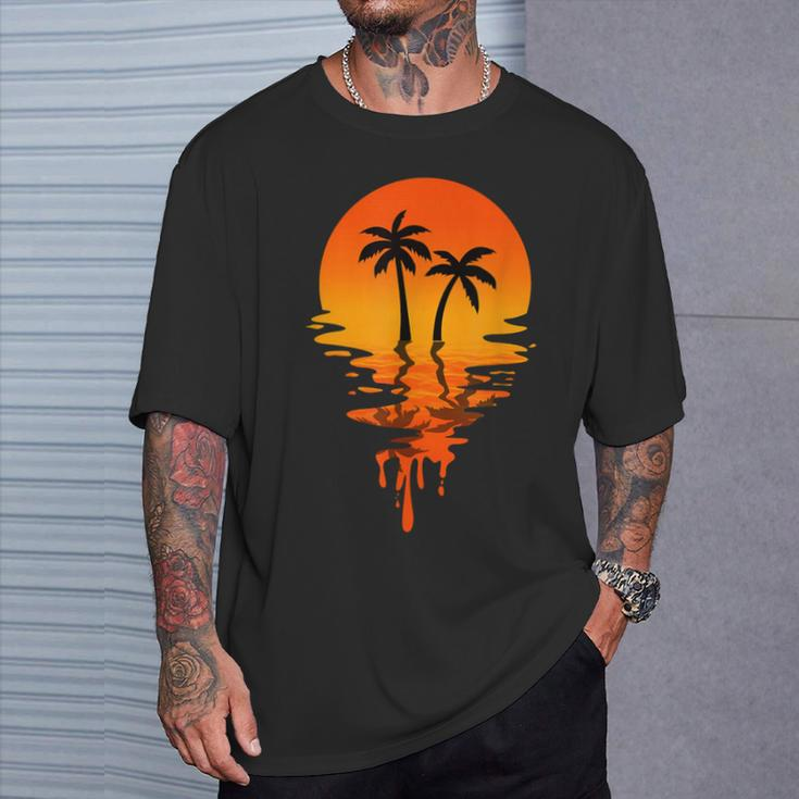 Vintage Retro Style Palm Tree T-Shirt Gifts for Him