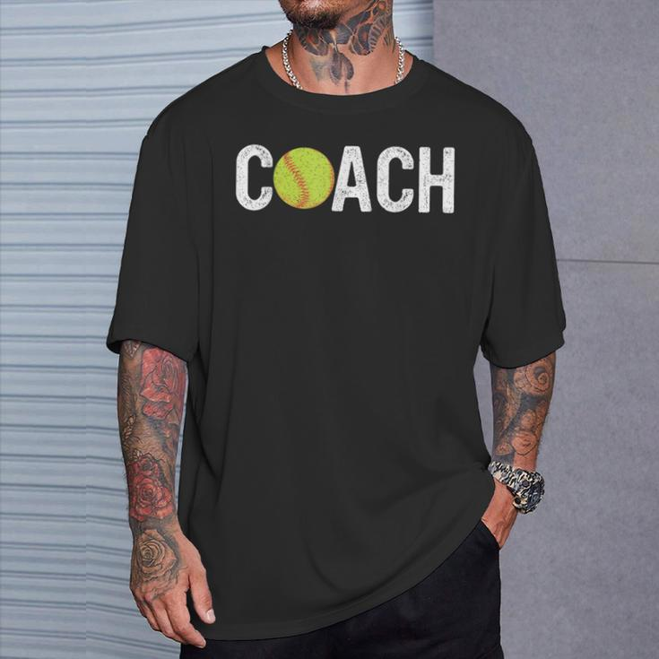 Vintage Softball Coaches Appreciation Softball Coach T-Shirt Gifts for Him