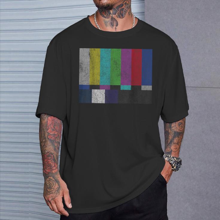 Vintage Tv Test Pattern Color Bars T-Shirt Gifts for Him