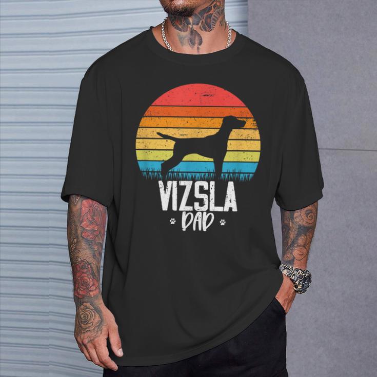 Vizsla Hund Papa Papa Für Eltern T-Shirt Geschenke für Ihn