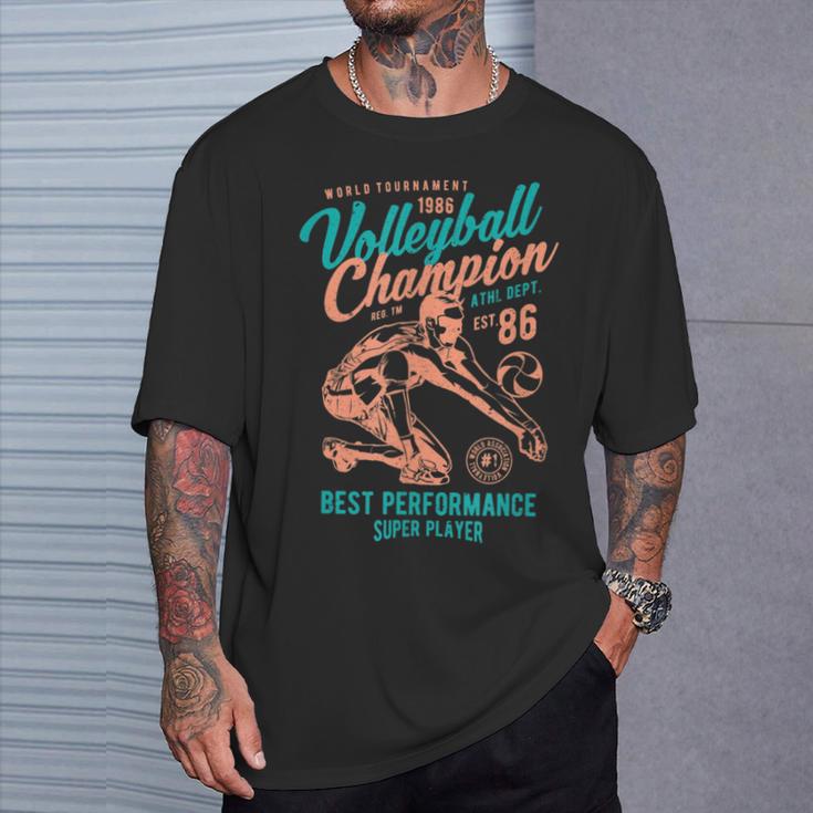 T-Shirt Rétro Volleyball Lingo - Ballon De Volley En Mots | Cadeau Idéal Joueur & Coach Volley