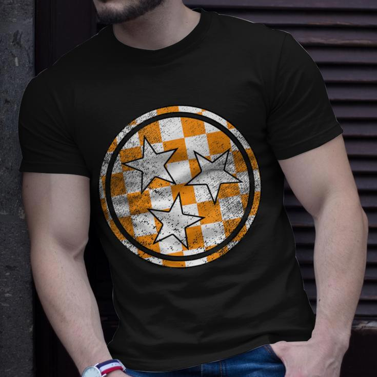 Volunr State Orange And White Checkerboard Tennessee T-Shirt Gifts for Him