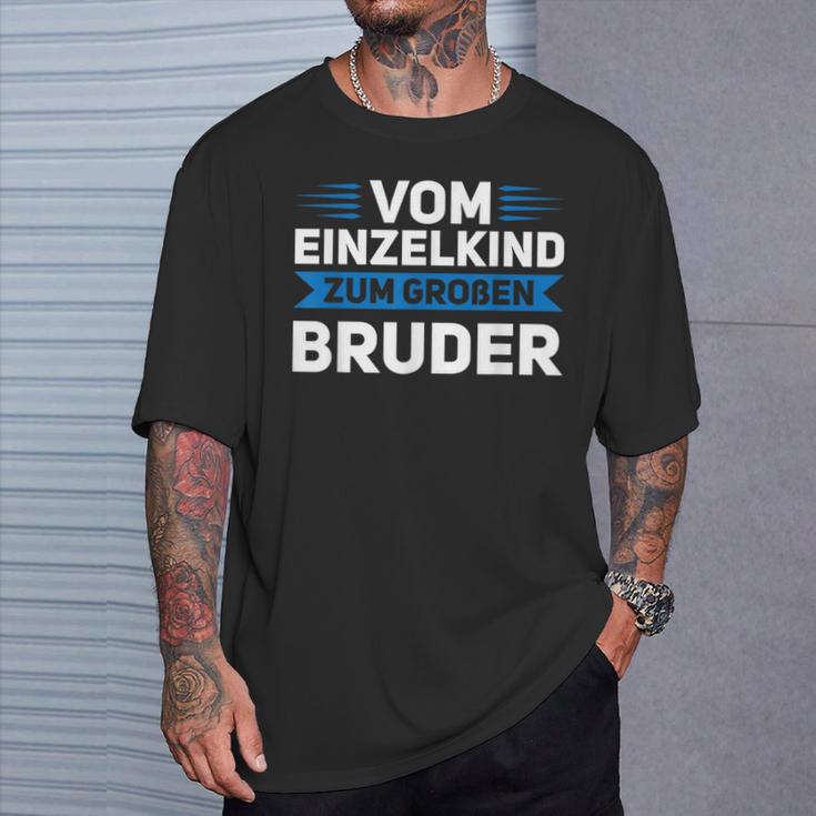 Vom Einzelkind Zum Großen Bruder Großer Bruder Geschwister T-Shirt Geschenke für Ihn