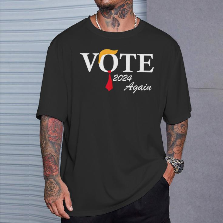 Vote Again Pro President Trump 2024 Trump Women T-Shirt Gifts for Him