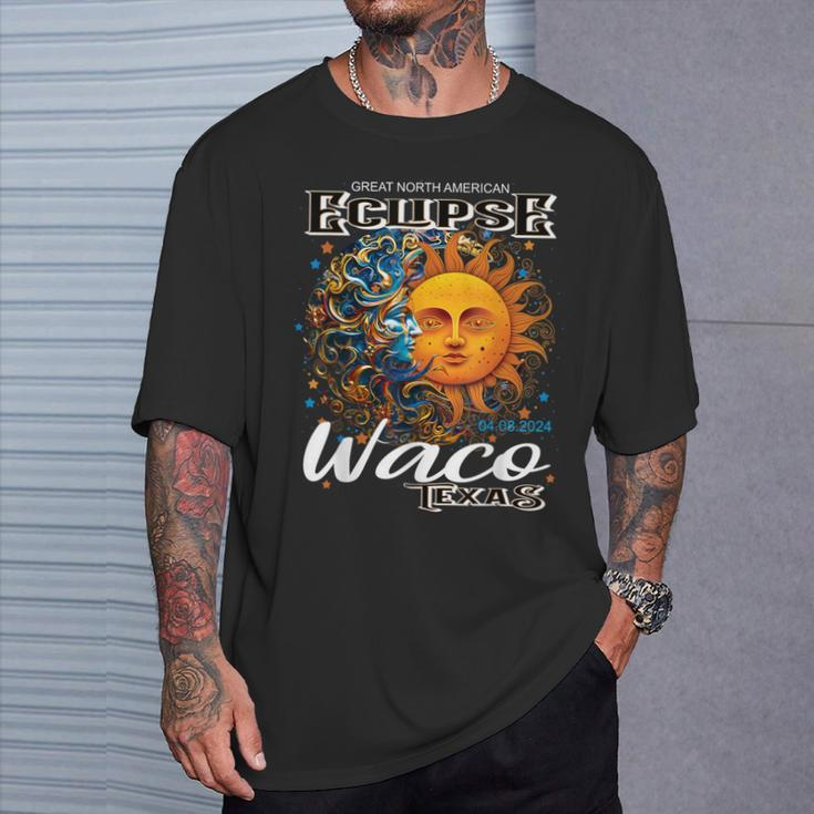 Waco Texas 2024 Total Solar Eclipse Cosmic April 8 Souvenir T-Shirt Gifts for Him