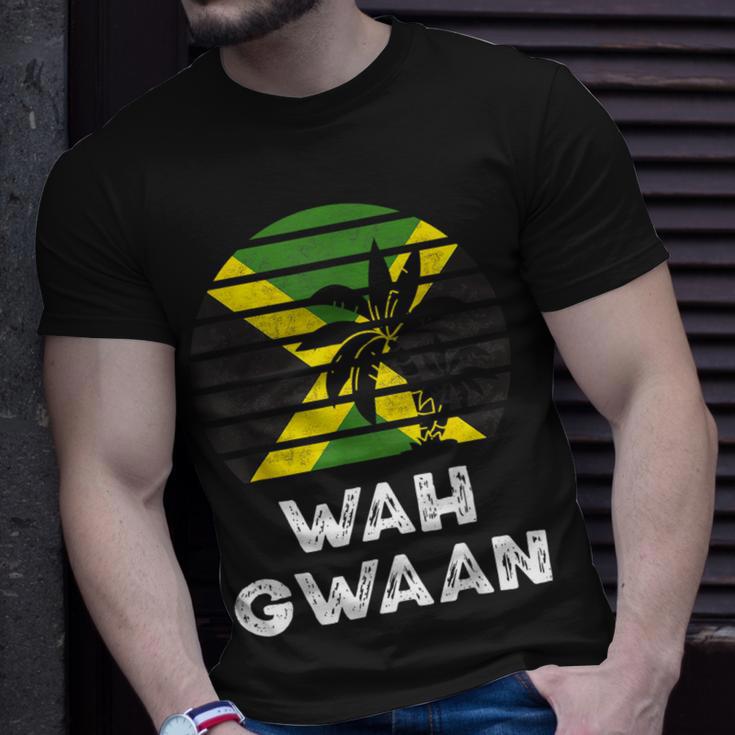 Wah Gwaan Jamaica Saying Jamaican Flag Jamaican T Shirt Seseable