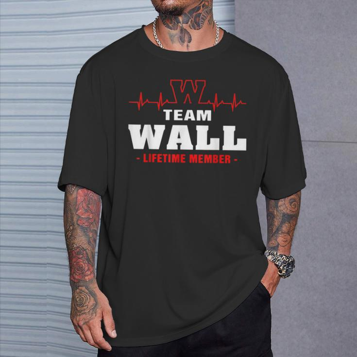 Wall Surname Family Last Name Team Wall Lifetime Member T-Shirt Gifts for Him