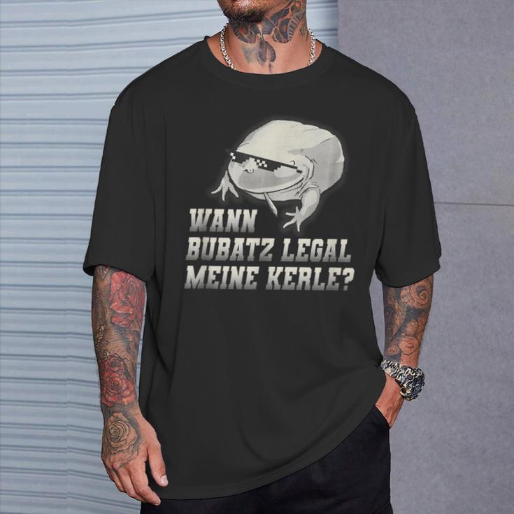 Wann Bubatz Legal Meine Kerle Retro T-Shirt Geschenke für Ihn