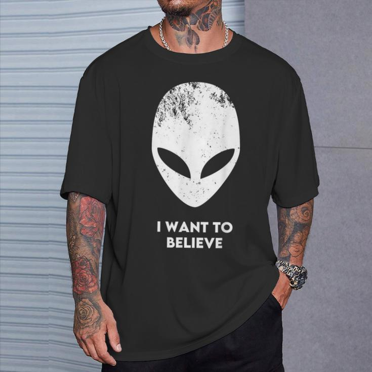I Want To Believe Alien Alien Alien T-Shirt Geschenke für Ihn