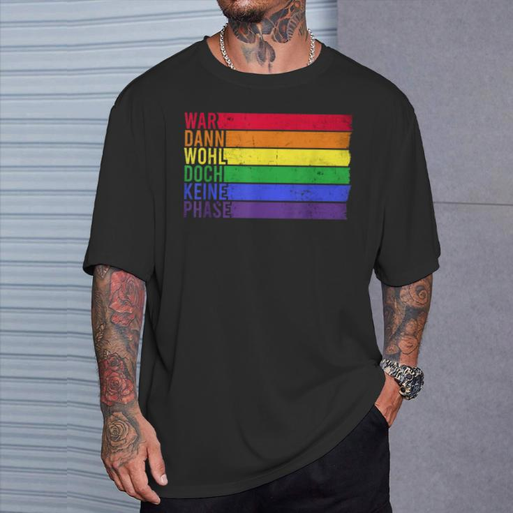 War Wohl Doch Keine Phase T-Shirt - Regenbogen LGBTQ Flagge Design, Schwarz Geschenke für Ihn