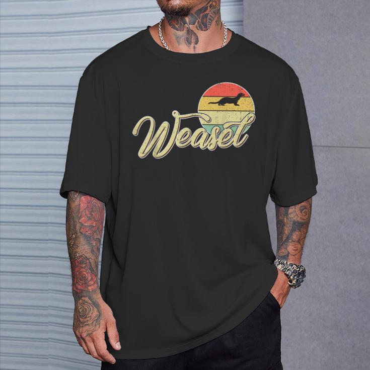 Weasel Vintage Retro Style For Weasel Lover T-Shirt Gifts for Him